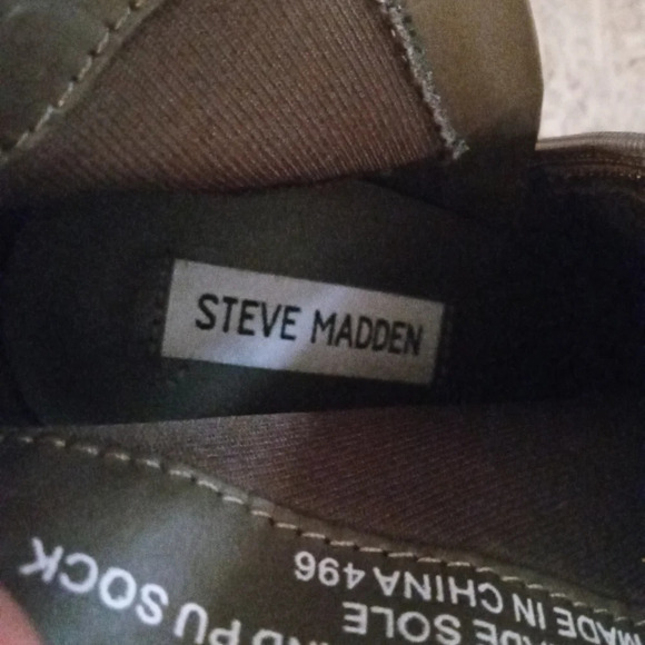 Steve Madden Womens Cian Leather Fringe Trim Booties Light Taupe Size 7.5 - Picture 7 of 7